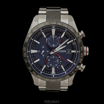 (대전중고명품)시티즌 AT8186-51L 아테사 에코드라이브 쿼츠 티타늄 청판 42mm