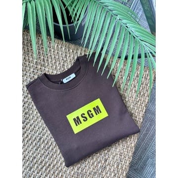 26SS MSGM 키즈 맨투맨 S6MSJUSW009 커피 12,14A