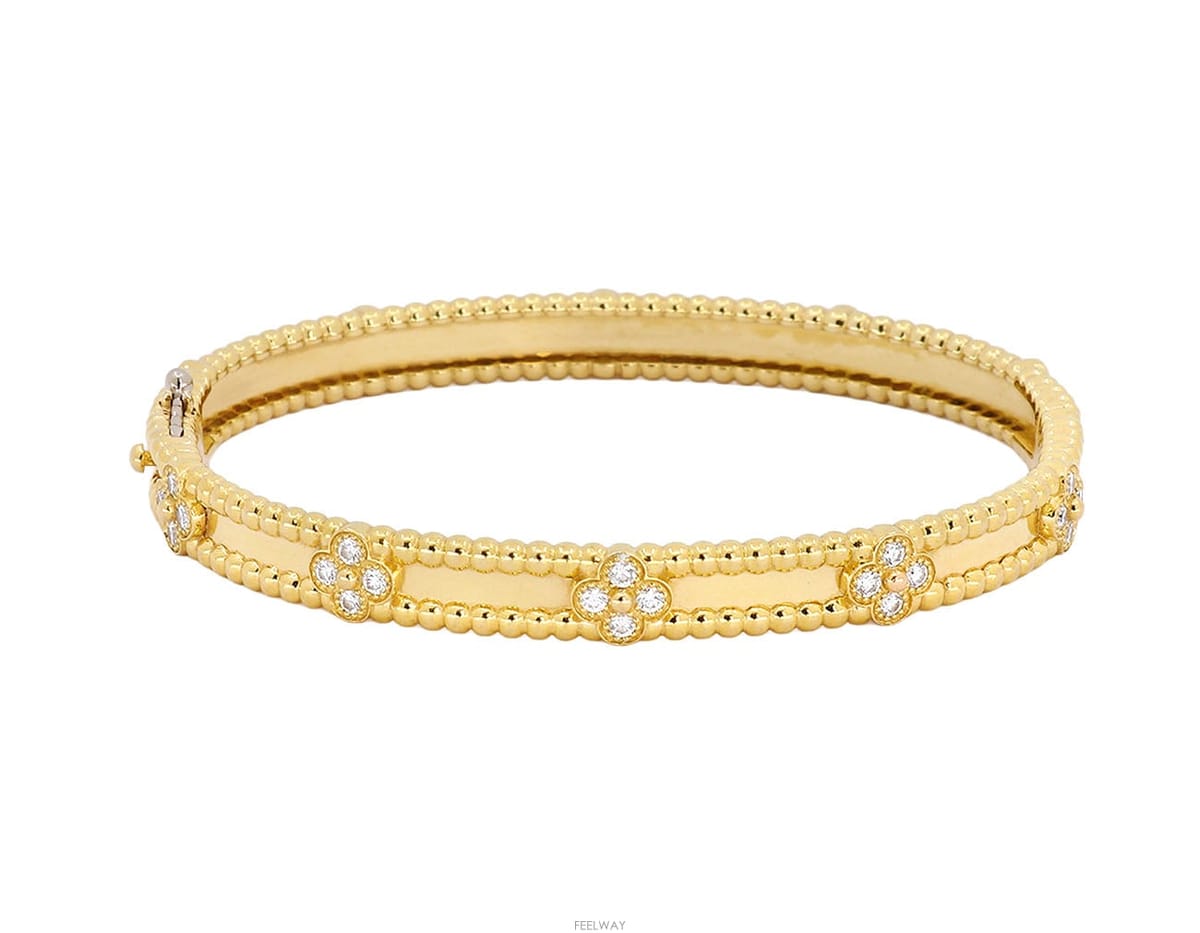Van Cleef & Arpels [�׶��ĸ�] ��Ŭ�������� ������ ����Ʈ Ŭ�ι� �극�̽��� ���ο��� ���̾Ƹ�� S 77757[�׶��ĸ�] ��Ŭ�������� ������ ����Ʈ Ŭ�ι� �극�̽�
