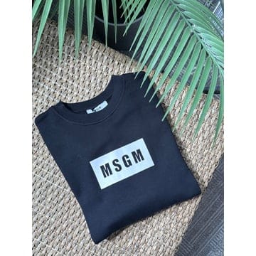 26SS MSGM 키즈 맨투맨 S6MSJUSW009 블랙 12,14A