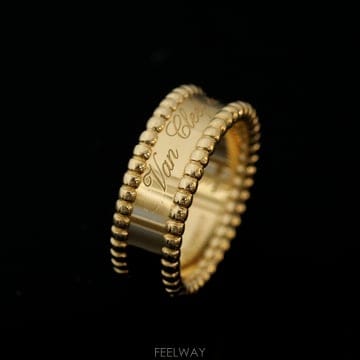(대전중고명품)반클리프앤아펠 VCARO3Y656 빼를리 시그니처링 18K 옐로우골드 56호 7.8mm