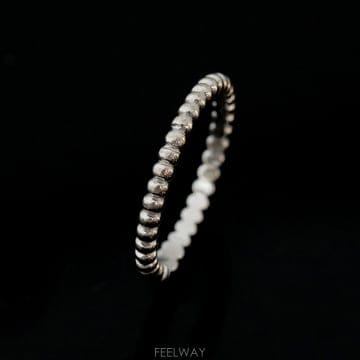 (대전중고명품)반클리프앤아펠 VCARPJME00 빼를리 비즈링 스몰 18K 화이트골드 52호 1.6mm