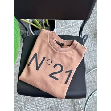 넘버21 키즈 맨투맨 카멜