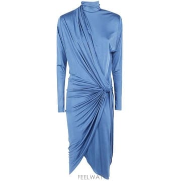 26FW 발망 미디 원피스 DR0000000055 A49 BLUE