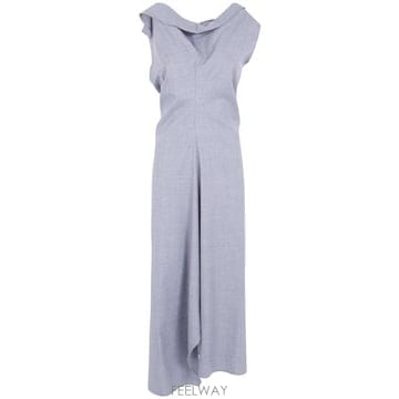 26FW 빅토리아 베컴 미디 원피스 1426WDR007663A 2882 LIGHT GREY MELANGE