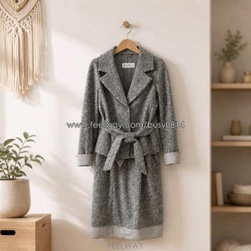 막스마라 MaxMara 부클 벨티드 투피스 셋업 S사이즈