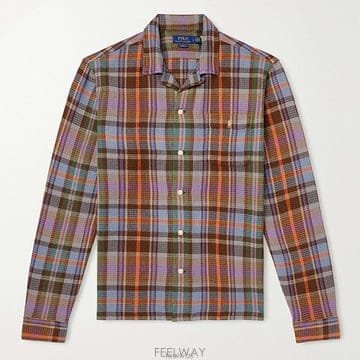Ralph Lauren 26 FW ���ζ����η� üũ �극���� ��ư ���� �ս����� ����26 FW ���ζ����η� üũ �극���� ��ư ���� �ս����� ��