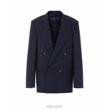 26FW 구찌 라이트 울 더블 브레스트 재킷 A0068Z ZAVMD4294 Blue