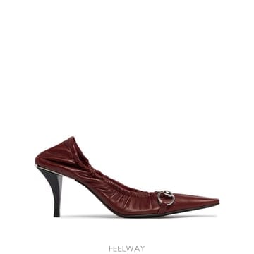 26 F/W 구찌 펌프스 VITTORIA 콘 ELASTICO 버건디  B0742296406