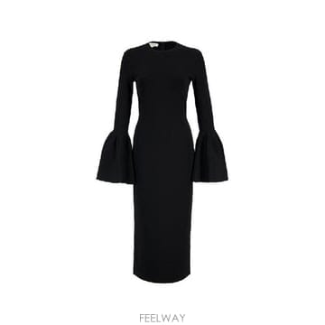 Stella McCartney �׶�����Ÿ �ؿ� ���ڶ��īƮ�� ���� BELL SLEEVE MIDI DRESS 6K12603S26621000�׶�����Ÿ �ؿ� ���ڶ��īƮ�� ���� BELL SLEEVE MIDI D