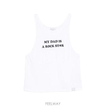 Stella McCartney �׶�����Ÿ �ؿ� ���ڶ��īƮ�� ���� MY DAD IS A ROCKSTAR TANK ž 6J04843SQB15�׶�����Ÿ �ؿ� ���ڶ��īƮ�� ���� MY DAD IS A ROCKST