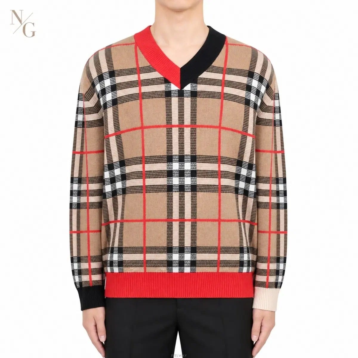 Burberry [��ǰ/�������] ������ ��ī�̺� üũ �� ��Ʈ ������ L / 100[��ǰ/�������] ������ ��ī�̺� üũ �� ��Ʈ ������ L 