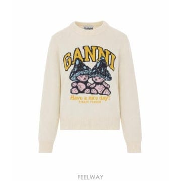 26FW 가니 스웨터 A1150051 135 White