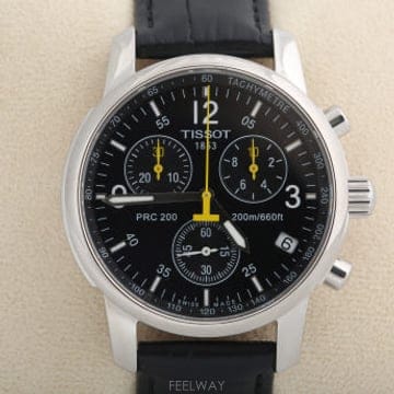 티쏘 Tissot PRC 200 크로노그래프 블랙 다이얼 쿼츠