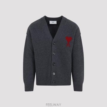 Ami 26FW �ƹ� ��Ʈ �ΰ� ��Ÿ���þ� V�� ����� UKC367 018 084 HEATHER GREY RED26FW �ƹ� ��Ʈ �ΰ� ��Ÿ���þ� V�� ����� UKC367 018 0
