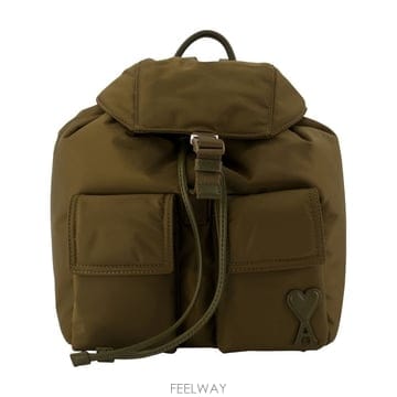 26 F/W 아미 MARCEL 스몰 럭색 아미 파리 나일론 카키 UL B0732289516