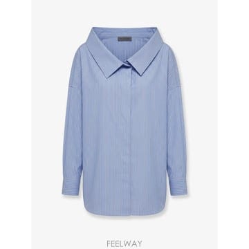 발렌시아가 오버사이즈 코튼 숄 셔츠 A009OOTUM284202 B0652307870