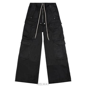 26SS 릭오웬스 DU02E7398 BW 99X 다크쉐도우 콘코디언 더블 카고 점보 팬츠