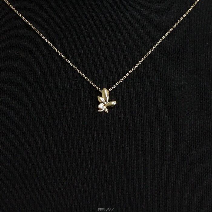TIFFANY & Co Ƽ�Ĵ� 18K���ο��� 1P���̾� �ȷθ� ��ī�� �ø��� ���� ���Ʈ �����aa67330Ƽ�Ĵ� 18K���ο��� 1P���̾� �ȷθ� ��ī�� �ø��� ��