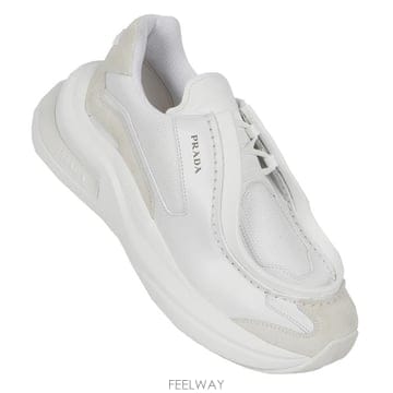 24SS 프라다 2EG424 3C37 F0009 브러쉬드 레더 스니커즈