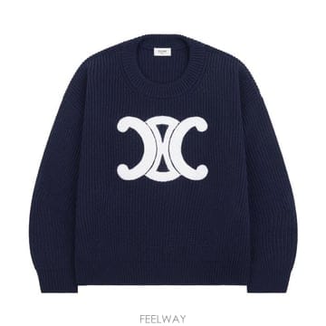 25FW 셀린느 RY0GS423P 07MR 리브드 울 크루넥 스웨터