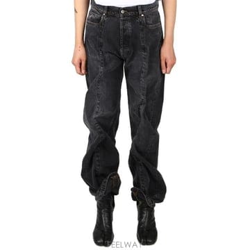 와이프로젝트 JEAN31-S23 BLACK 트위스트 와이어 데님