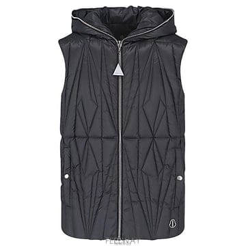 몽클레어 X RICK OWENS 지오메트릭 퀼팅 후드 베스트