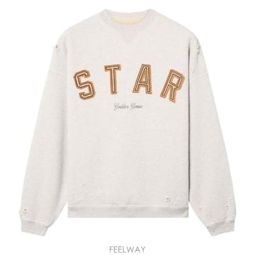 골든구스 Star 아플리케 프론트 코튼 스웨트셔츠