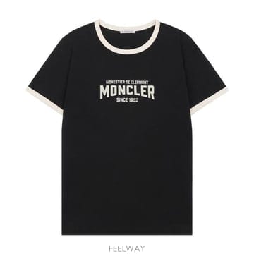 26SS 몽클레어 8C00031 89AUO P90 폴록 로고 저지 반팔 티셔츠
