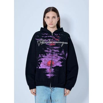 Balenciaga 26 FW �߷��þư� ���� Printed Zip Hoodie A0017W TUVR6 1000 TP87732226 FW �߷��þư� ���� Printed Zip Hoodie A0017W TUVR6 