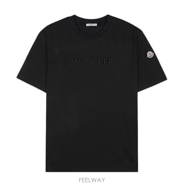 26SS 몽클레어 8C00021 89AUO 999 자수 로고 반팔 티셔츠