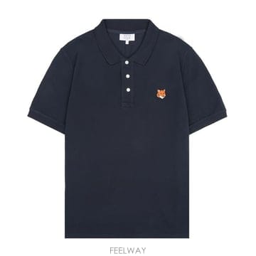 26SS 메종키츠네 PM00209KP0002 0413 폭스 헤드 레귤러핏 폴로 티셔츠
