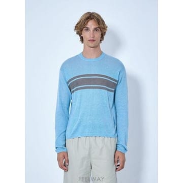 26 FW 스투시 남성 스트라이프 크루넥 스웨터 sts0166075blu