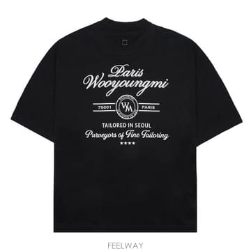 26SS 우영미 W261TS29 708B 레터링 그래픽 티셔츠