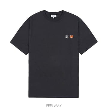 26SS 메종키츠네 OW011CFKJ7026 P190 더블 폭스 헤드 레귤러핏 티셔츠