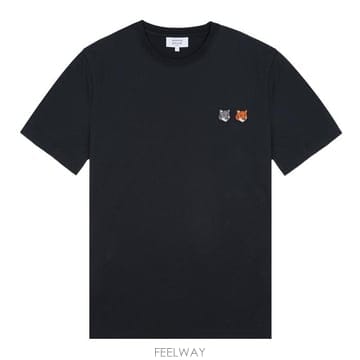 26SS 메종키츠네 OM011CFKJ7025 P190 더블 폭스 헤드 컴포트핏 티셔츠