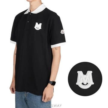 25SS 몽클레어 8A00005 89A16 999 빅로고 반팔 폴로 티셔츠