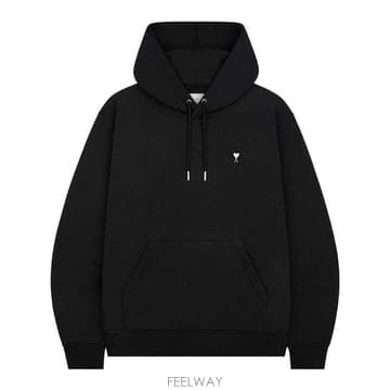 26FW 아미 HSW764 730 045 스몰 하트 로고 후드 스웨트셔츠