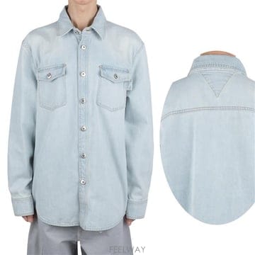 25SS 보테가베네타 813505 V4ZR0 4132 엑스트라 블리치 오버 데님셔츠