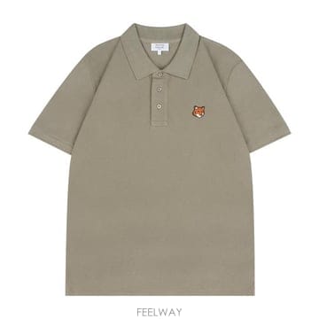 25FW 메종키츠네 PM00209KP0002 P131 폭스 헤드 레귤러 폴로 티셔츠