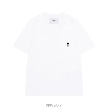 26SS 아미 FTS347 724 100 하트 로고 코튼 크롭 티셔츠