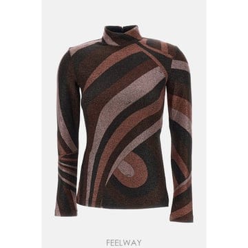 26 F/W 에밀리오 푸치 하이넥 루렉스 저지 탑 6UJM136U86 B0032305708