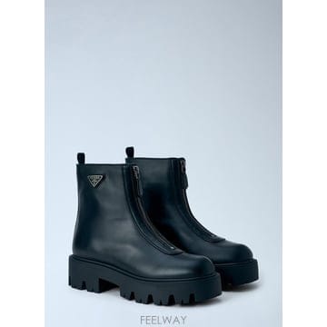 26 F/W 프라다 레더 ZIPPER 부츠 1T328O UZE F00 B0112294365
