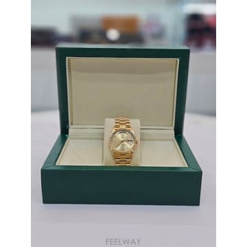 로렉스 데이데이트 옐로우골드 샴페인 36mm