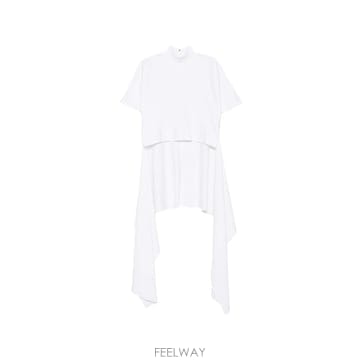 알라이아 비대칭 티셔츠 AA9I0031J095D000 B0192308256