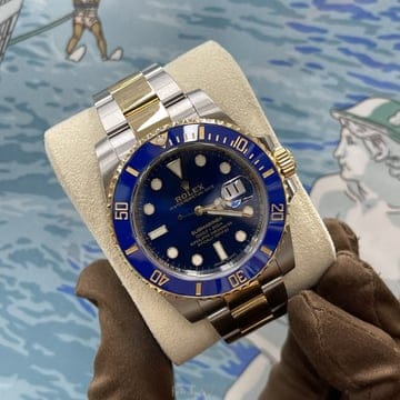 로렉스 서브마리너 옐로우콤비 블루 40mm