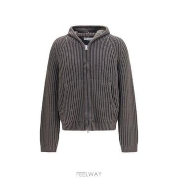 26FW 아워레가시 레벨 리브드 니트 후드 집업 M4263LS SAGESTRIPE GREY