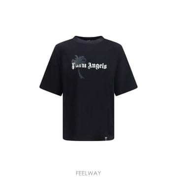 Palm Angels 26FW �ʾ����� ���� Ƽ���� PAMAA003JR006 1003 BLACK26FW �ʾ����� ���� Ƽ���� PAMAA003JR006 1003 BLACK