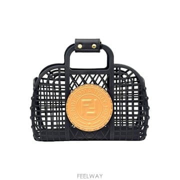 펜디 Fendi 8BH388 블랙 미니 바스켓 토트백