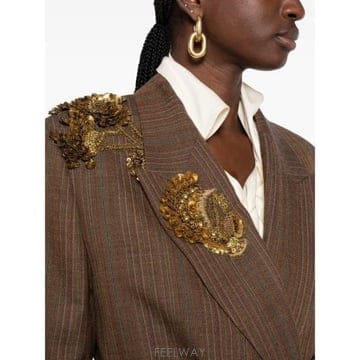 Dries Van Noten 26FW �帮�� �� ��ư ���� 4344 010427 712 BROWN26FW �帮�� �� ��ư ���� 4344 010427 712 BROWN